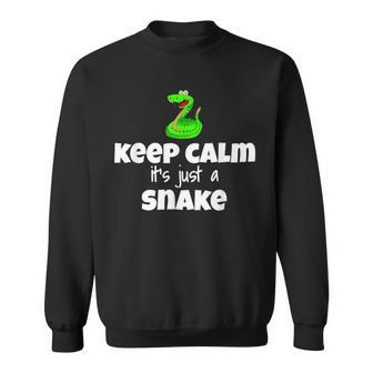 Keep Calm It's Just A Snake Herpetologist Costume Sweatshirt - Monsterry DE