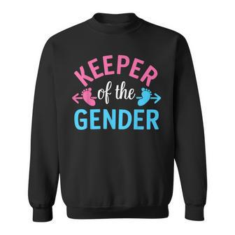 Keeper Of The Gender Cute Reveal Baby Announcement Party Sweatshirt - Seseable