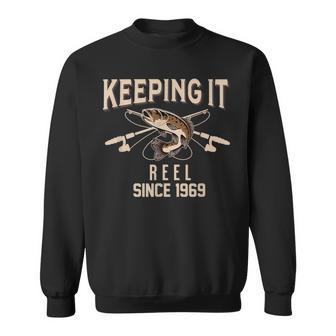 Keeping It Reel Since 1969 Fishing Bday Sweatshirt | Mazezy