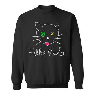 Keta Baller Cat For Hardtekk Schranz Techno Dance Sweatshirt - Seseable