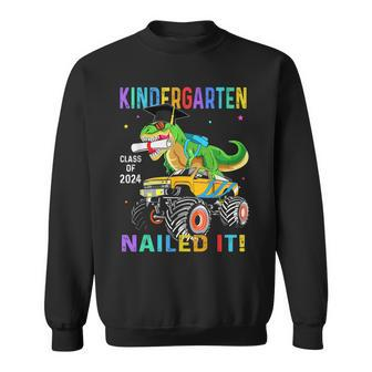 Kindergarten Graduation Class 2024 Graduate Dinosaur Boys Sweatshirt - Seseable
