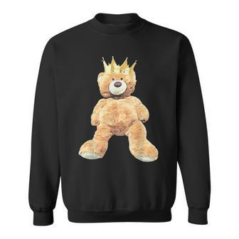 King Crown Teddy Bear Sweatshirt - Monsterry UK