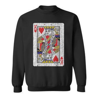 King Of Hearts Card Poker Bridge Player Costume Sweatshirt - Monsterry