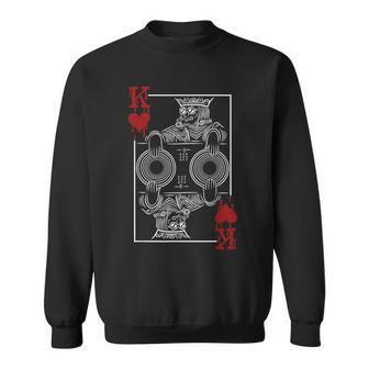 King Of Hearts Clubbing Disco Techno Outfit Dj King Card Sweatshirt - Monsterry DE