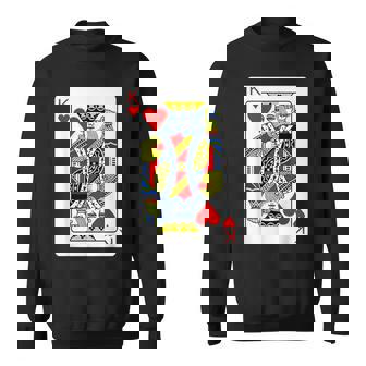 King Of Hearts Playing Card Group Costume Poker Player Sweatshirt - Thegiftio UK