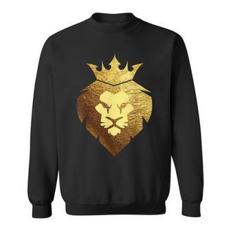 King Of The Jungle Gold King Lion Crown Sweatshirt - Monsterry AU