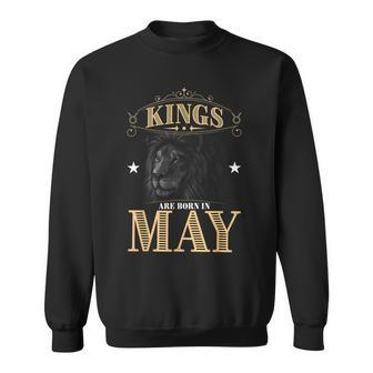Kings Are Born In May Taurus Zodiac Born In May Sweatshirt - Monsterry DE