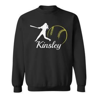 Kinsley Name Personalized Softball Sweatshirt - Monsterry AU