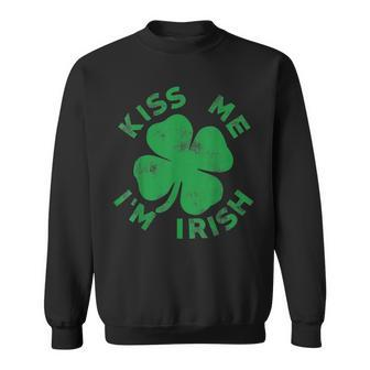 Kiss Me I'm Irish Saint Patrick Day Womens Sweatshirt - Thegiftio UK