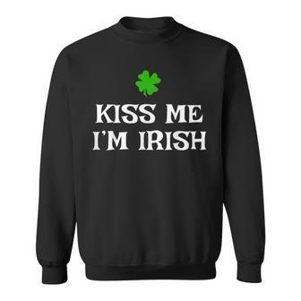 Kiss Me I'm Irish Saint Patrick Day Women Sweatshirt | Mazezy