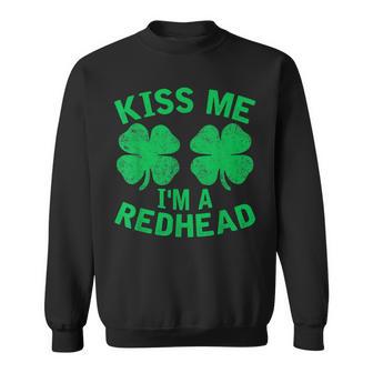 Kiss Me I'm A Redhead St Patrick's Day Irish Ginger Sweatshirt - Monsterry