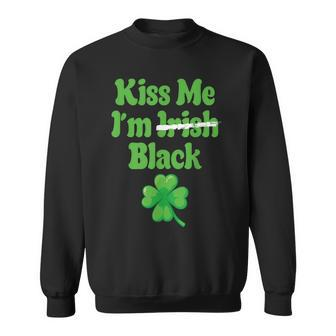 Kiss Me Im Irish Black Sweatshirt - Thegiftio