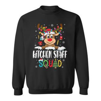 Kitchen Staff Squad Reindeer Lunch Lady Christmas Sweatshirt - Seseable