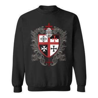 Knights Templar Crusader Cross Medieval Order Treasure Ring Sweatshirt - Monsterry
