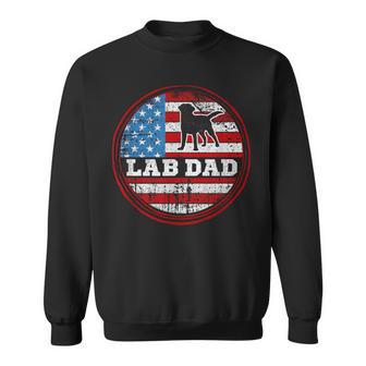 Lab Dad Flag Chocolate Yellow Fox Red Matching Parents Sweatshirt - Monsterry AU