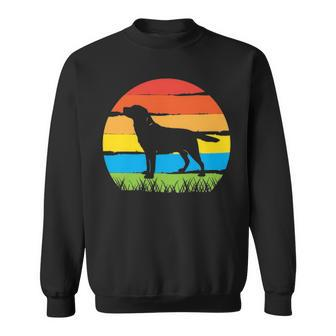 Lab Dog Vintage Retro Labrador Retriever Throwback Pet Sweatshirt | Mazezy