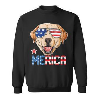 Labrador 4Th Of July Merica Men Usa American Flag Sweatshirt | Mazezy