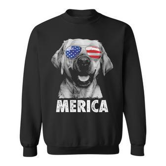 Labrador 4Th Of July Merica Sunglasses Men Usa American Flag Sweatshirt | Mazezy