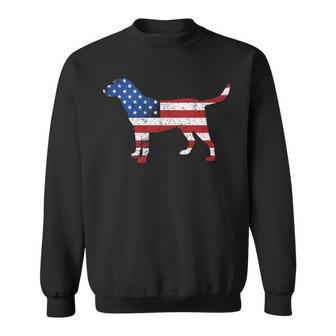 Labrador 4Th Of July Patriotic American Usa Flag Lab Lover Sweatshirt | Mazezy