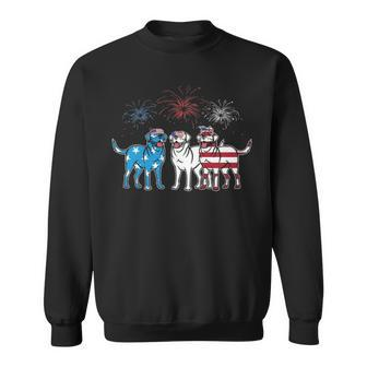 Labrador American Flag Usa 4Th Of July For Dog Lover Sweatshirt | Mazezy