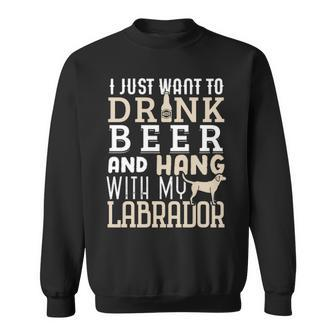 Labrador Dad Father's Day Lab Retriever Dog Beer Sweatshirt | Mazezy