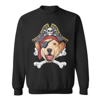 Labrador Pirate Jolly Roger Flag Skull Crossbones Sweatshirt | Mazezy