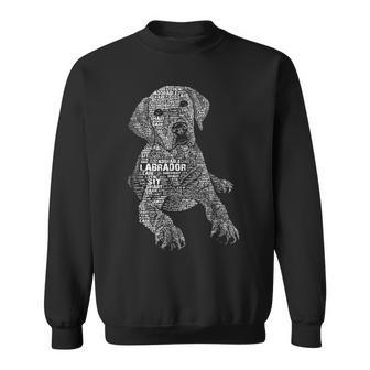 Labrador Retriever Caligram T Shir Sweatshirt | Mazezy