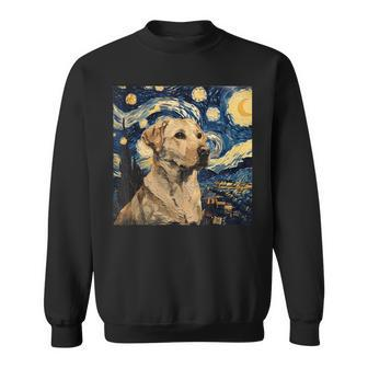 Labrador Retriever Dog Van Gogh Style Starry Night Sweatshirt - Seseable