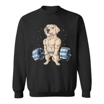Labrador Weightlifting Deadlift Fitness Gym Sweatshirt | Mazezy