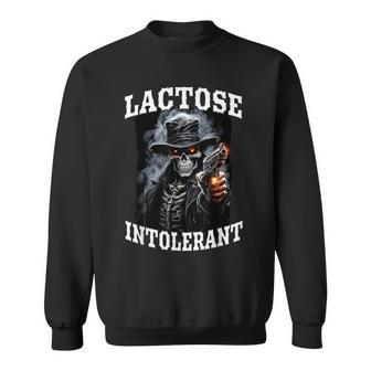 Lactose Intolerant Cringe Skeleton Sweatshirt - Seseable