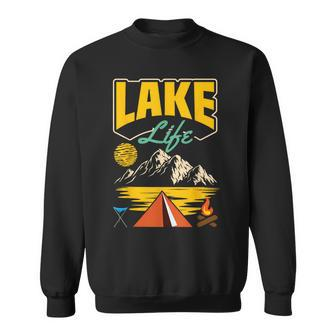 Lake Life Camping Wandern Angeln Bootfahren Segeln Lustig Outdoor Sweatshirt - Seseable