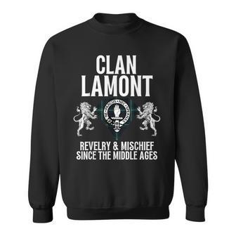 Lamont Clan Scottish Name Coat Of Arms Tartan Family Party Sweatshirt - Seseable
