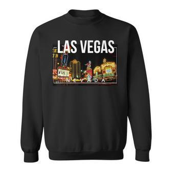 Las Vegas Nevada Strip For Casino And Poker Fans Sweatshirt - Seseable