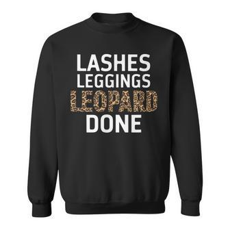 Lashes Leggings Leopard Done Lustiges Herbst Herbst Damen Sweatshirt - Seseable