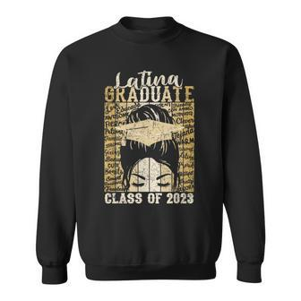 Latina Graduate Educated Powerful Class Of 2023 Graduation Sweatshirt - Monsterry