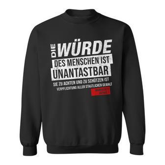 Basic Law Article 1 Die Zürde Des Menschen Ist Unantastbar Sweatshirt - Geschenkecke