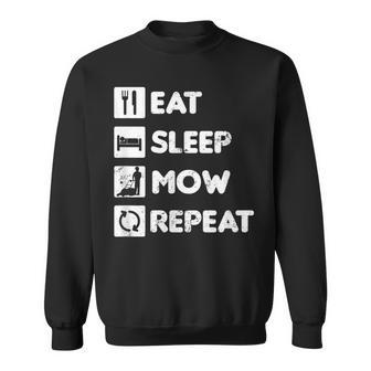 Lawn Care Eat Sleep Mow Repeat Sweatshirt - Monsterry AU