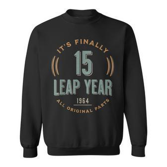 Leap Day 15 Leap Year Feb 29Th 60 Years Old Custom Birthday Sweatshirt - Thegiftio UK
