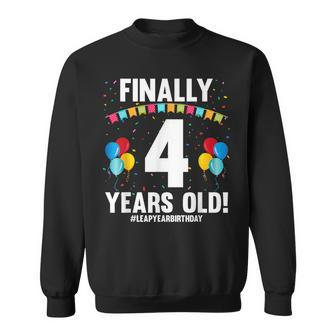 Leap Year 2024 February 29Th Birthday Finally 4 Years Old Sweatshirt | Mazezy