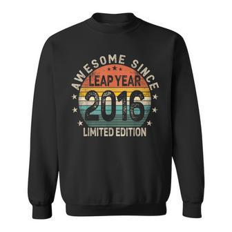 Leap Year 8Th Birthday Awesome Since 2016 Vintage Leap Day Sweatshirt - Monsterry