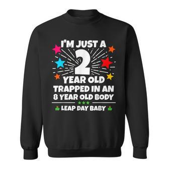Leap Year Birthday 8Th Birthday Party Leap Day Birthday Sweatshirt - Monsterry