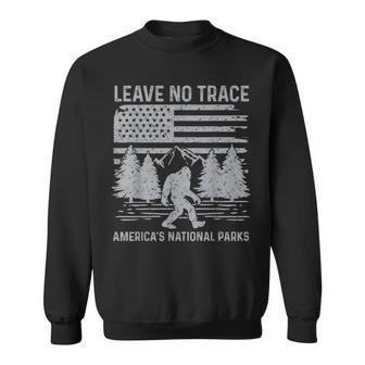 Leave No Trace America National Parks No Trace Bigfoot Sweatshirt - Seseable