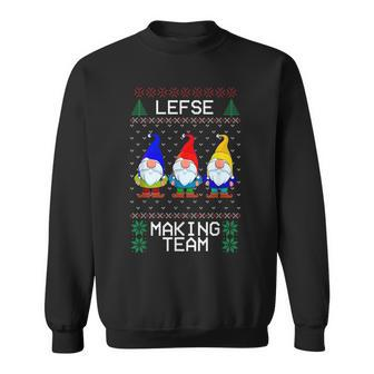 Lefse Making Team Nordic Christmas Tomte Gnome Xmas Women Sweatshirt - Monsterry UK