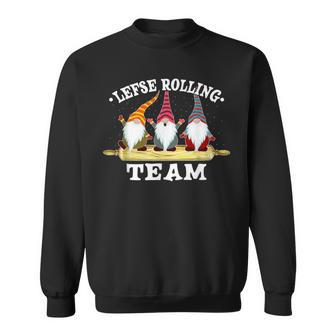 Lefse Rolling Team Nisse Tomte Norway Christmas Gnomes Sweatshirt - Monsterry UK