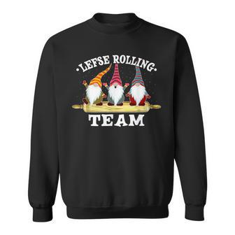 Lefse Rolling Team Nisse Tomte Norway Christmas Gnomes Sweatshirt - Monsterry