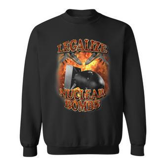 Legalize Nuclear Bombs Meme Vintage Vintage Rap Sweatshirt - Monsterry CA