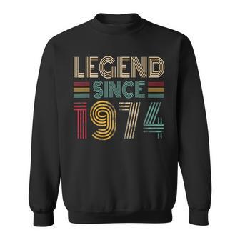Legend Since 1974 Vintage 50 Years Old 50Th Birthday Sweatshirt - Monsterry