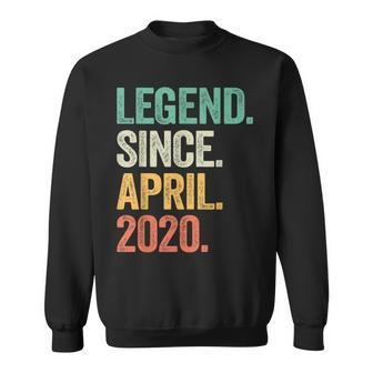 Legend Since April 2020 4Th Birthday Boy 4 Years Old Sweatshirt - Seseable