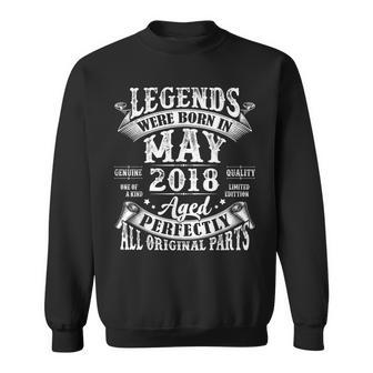 Legend Since May 2018 Vintage 6Th Birthday Boy Sweatshirt - Monsterry