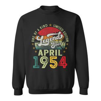 Legends Since April 1954 70 Year Old 70Th Birthday Men Sweatshirt - Seseable